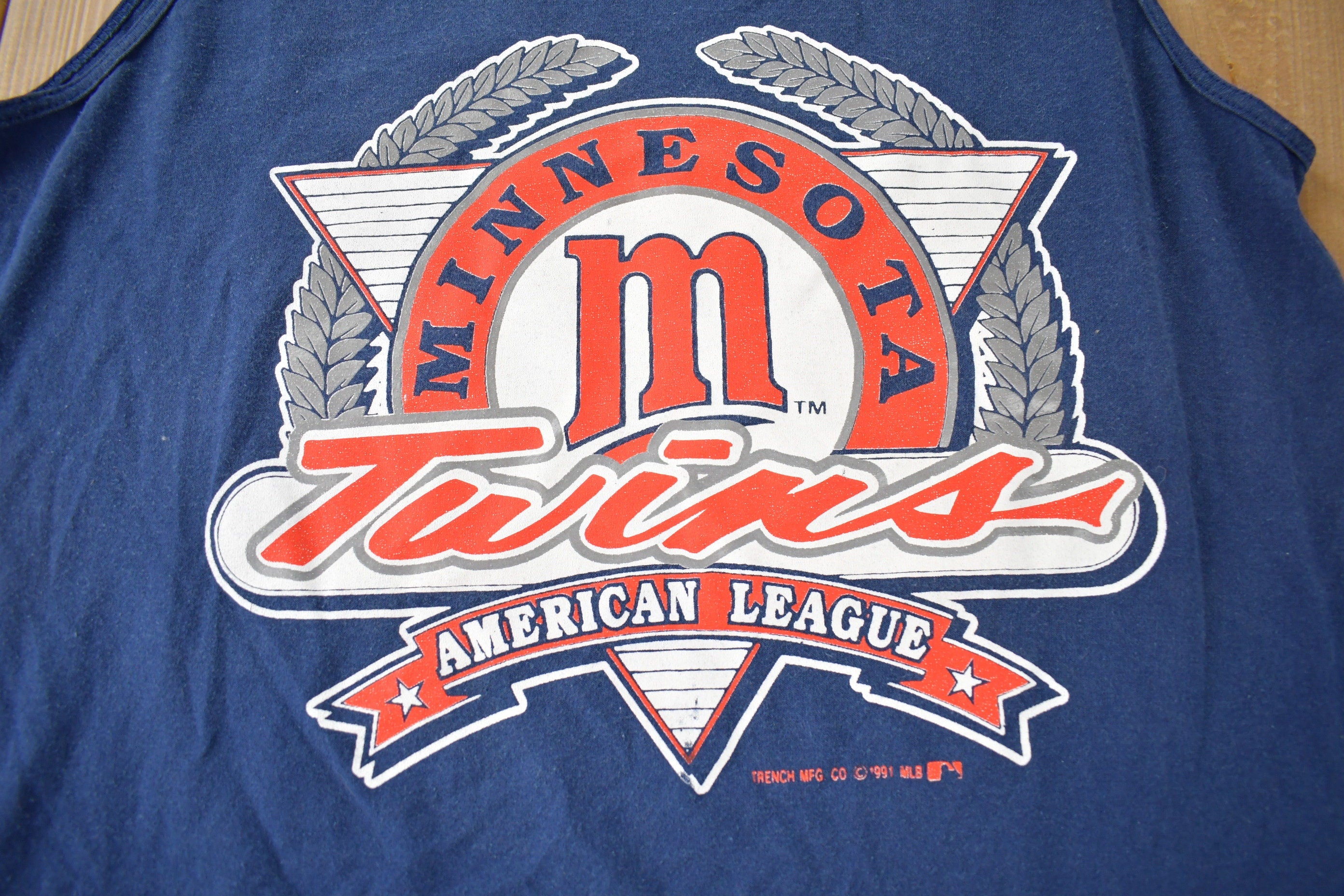 Vintage 1991 Minnesota Twins MLB Baseball Graphic Tank Top Made In USA