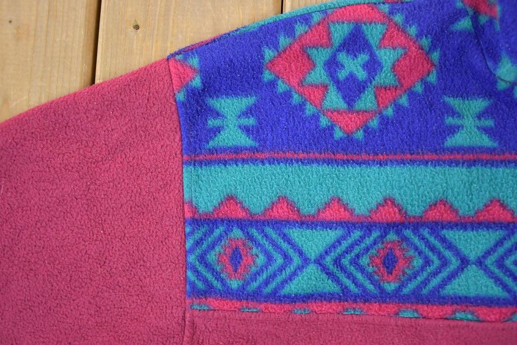 Vintage 1990s Great Canadian Rugged Wear Fleece Quarter Zip Sweater /