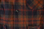 Vintage 1970s Pendleton Plaid Button Up Blazer Shirt Men's Medium