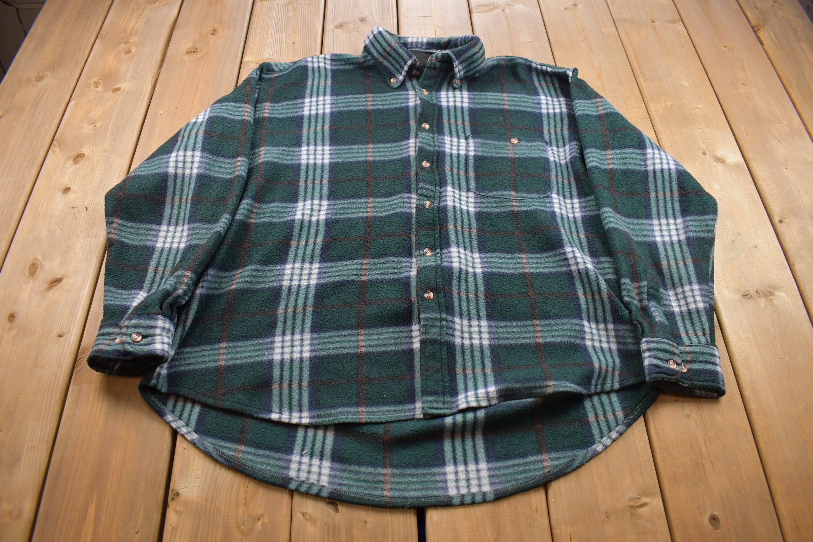 Vintage 1990s Misty Mountain Fleece Button Up Sweater