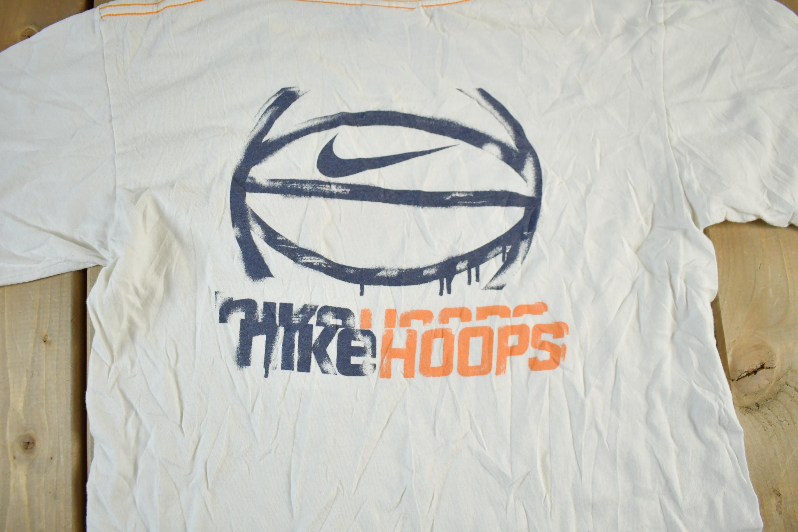 Vintage Y2K Nike Hoops Graphic T Shirt Youth Medium
