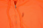 Vintage 1970s Orange Thermal Zip Up Hoodie