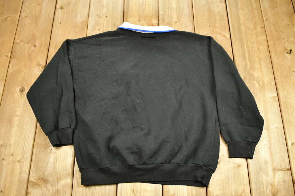 Vintage 1990s Floral Graphic Cute Collared Crewneck Sweater