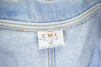 Vintage 1990s CMC Floral Embroidered Denim Blazer
