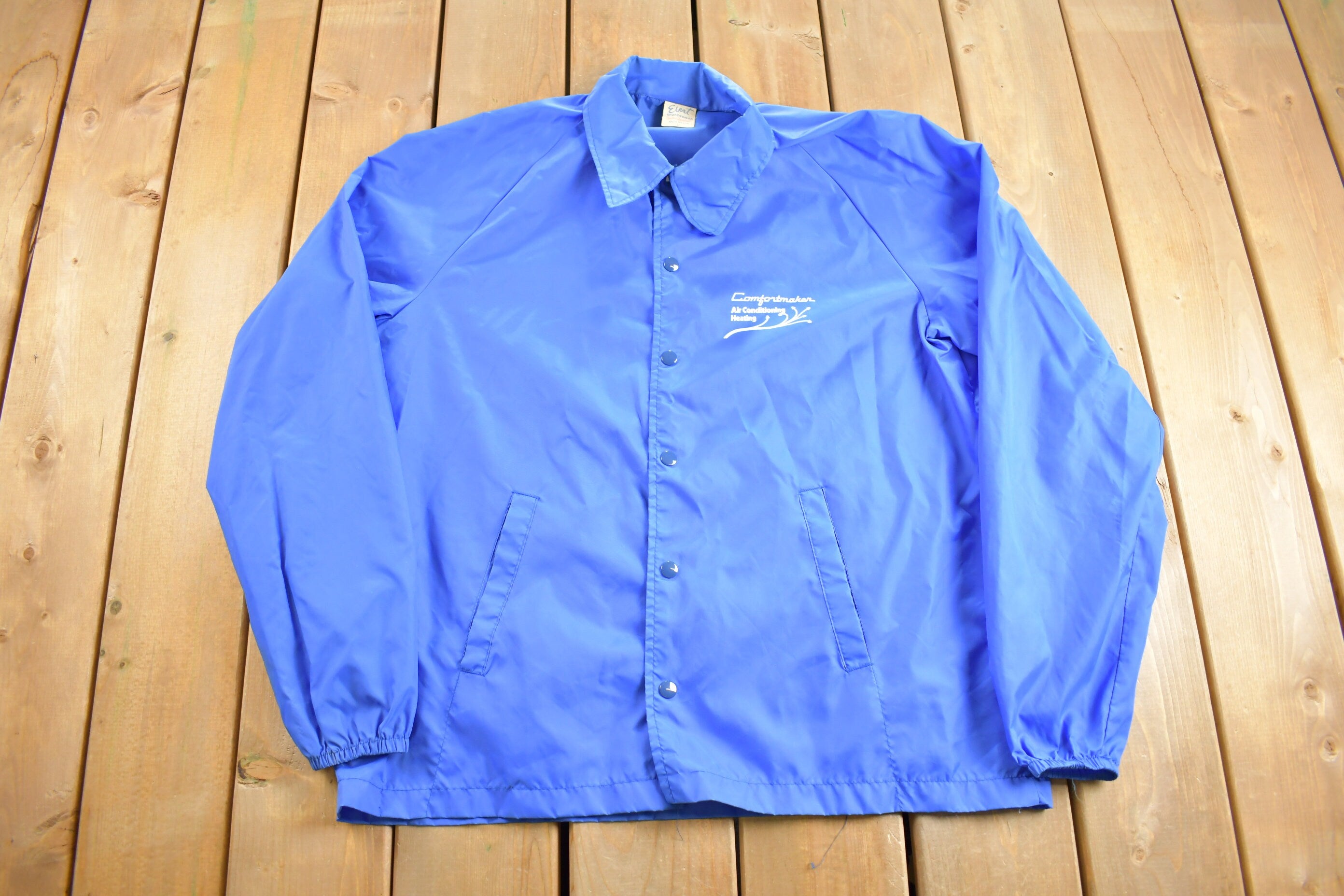 Vintage 1980s Comfortmaking Air Conditioning Heating Windbreaker Jacket