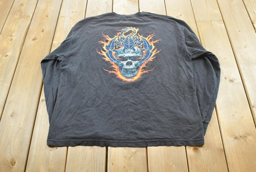 Vintage Y2K Scorpion Bay Flames Skull Long Sleeve T-Shirt Mens XL / Vintage Streetwear / 00s Skateboarding / 2000s / Jesse Pinkman