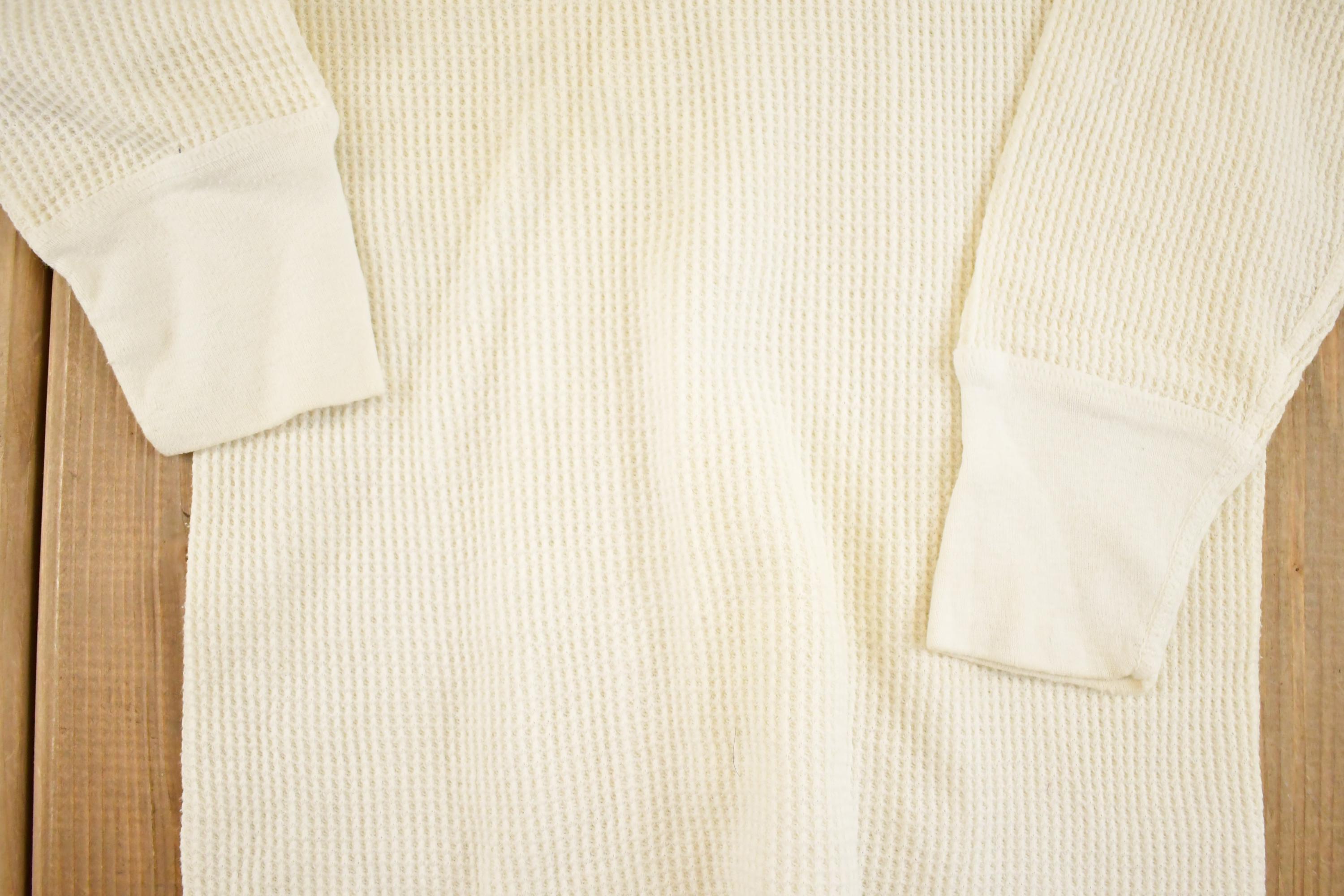 Vintage 1990s Long Johns Thermal Streetwear Blank Crewneck Sweatshirt Men's S / 90s Sun Faded Streetwear