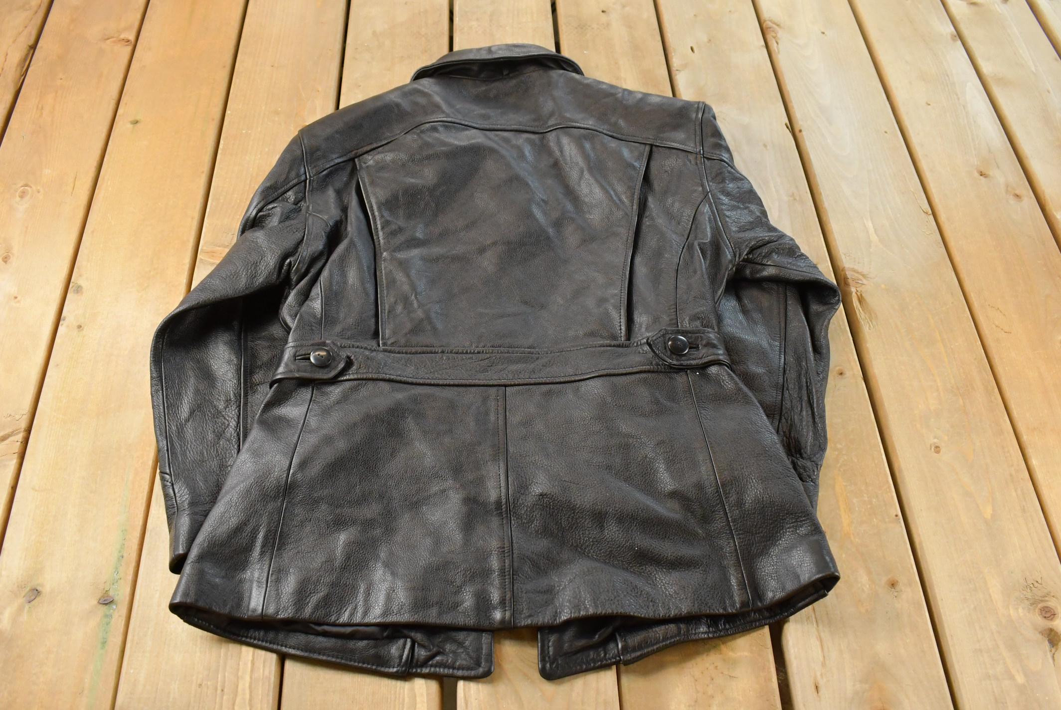 Vintage 1990s Otello Pelle Leather Motorcycle Jacket Women's M / Leather Biker Jacket / Leather Coat / Winter Outerwear / 90s Jacket