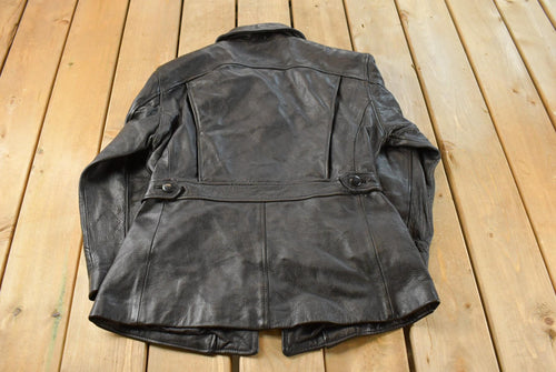 Vintage 1990s Otello Pelle Leather Motorcycle Jacket Women's M / Leather Biker Jacket / Leather Coat / Winter Outerwear / 90s Jacket