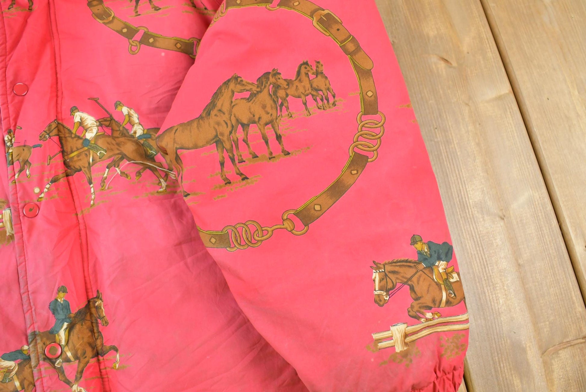 Vintage 1990s Ralph Lauren Large Equestrian Puffer Jacket