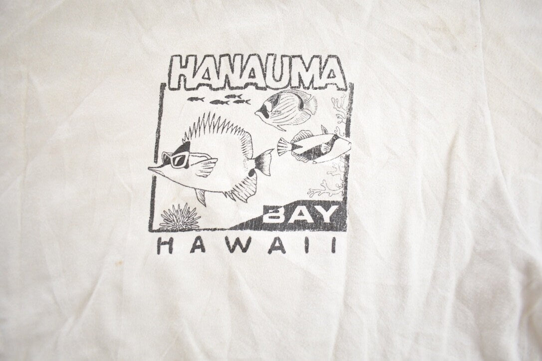 Vintage 1990s Hanauma Hawaii Souvenir Travel T Shirt Made In USA