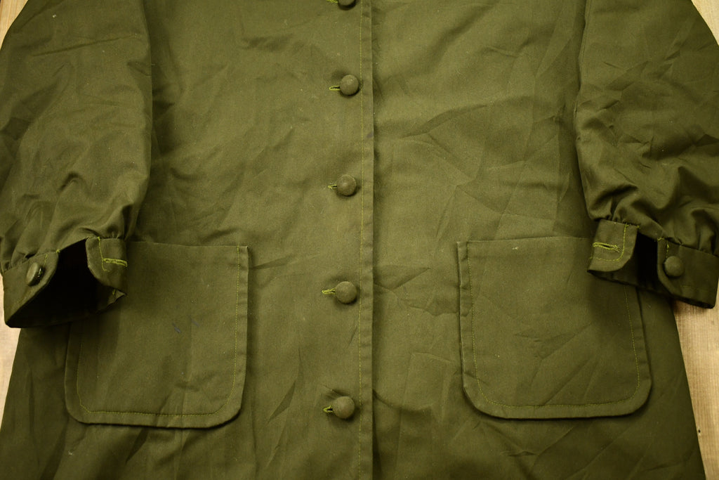 Vintage 1960s Military Button Up Overcoat