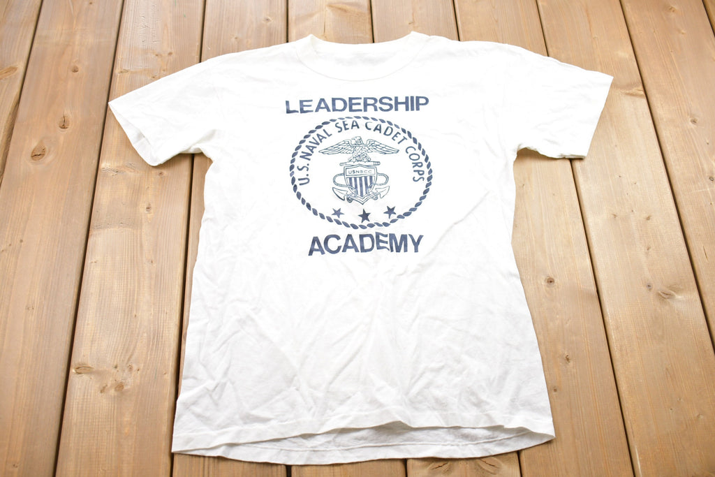 Vintage 1990s US Naval Leadership Academy Graphic T-Shirt