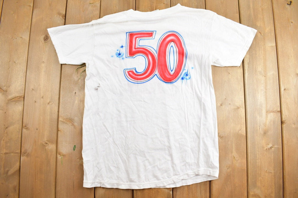 Vintage 1990s Airbrushed Birthday Dad 50th Birthday T-Shirt