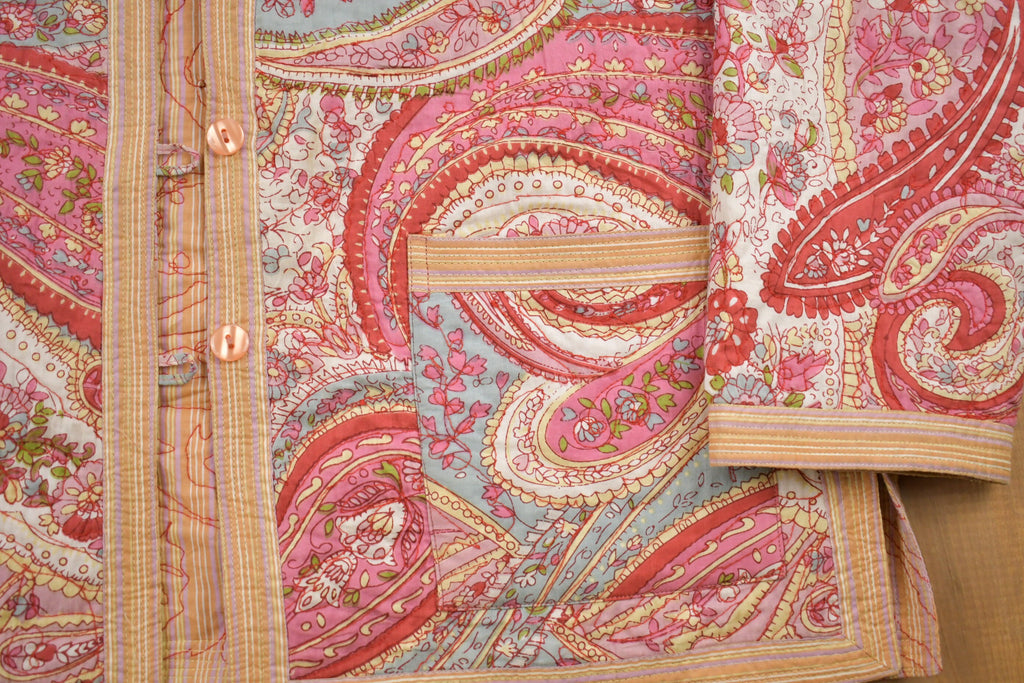 Vintage 1980s Provence D'amour Paisley Graphic Cardigan
