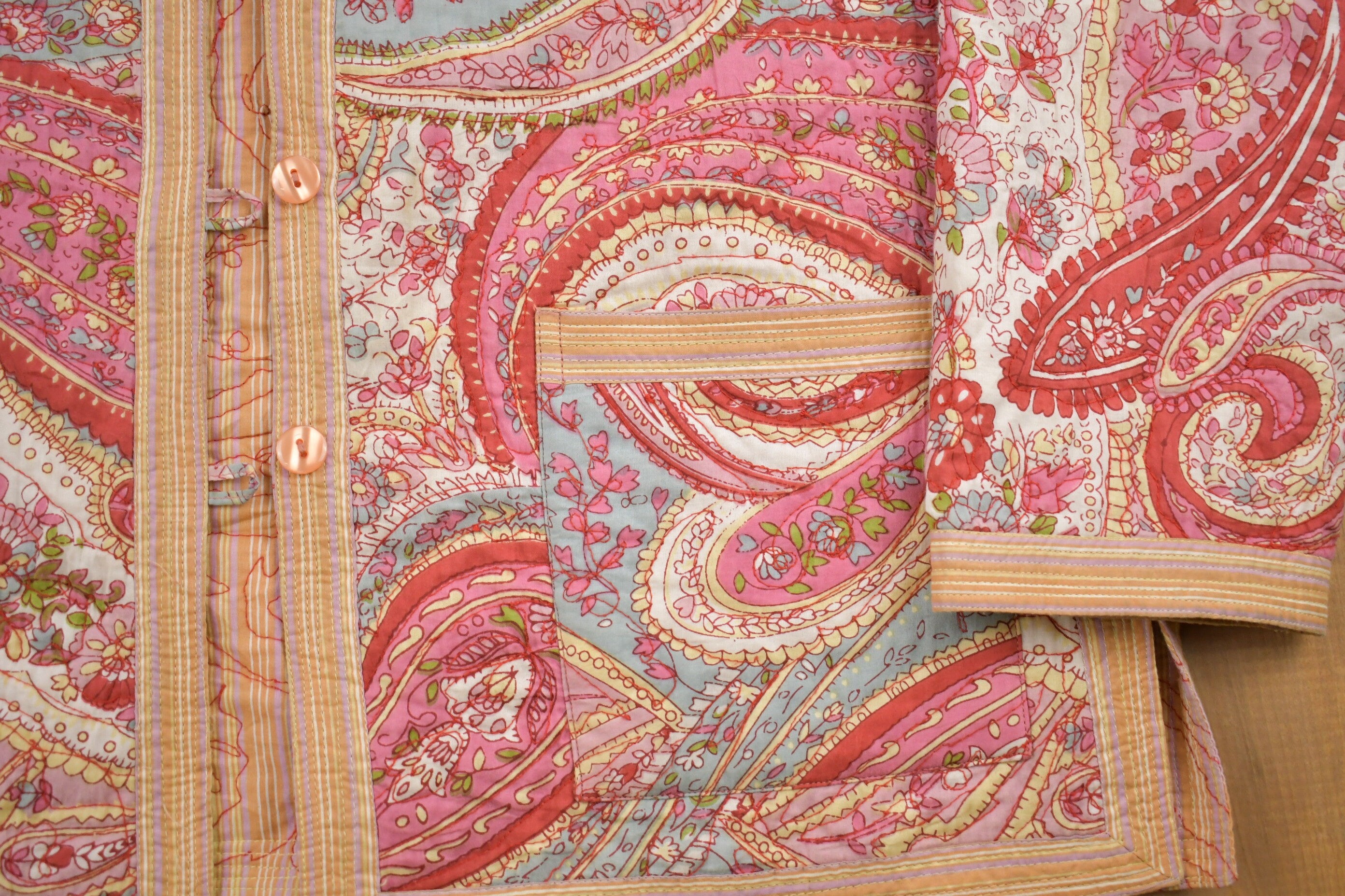 Vintage 1980s Provence D'amour Paisley Graphic Cardigan