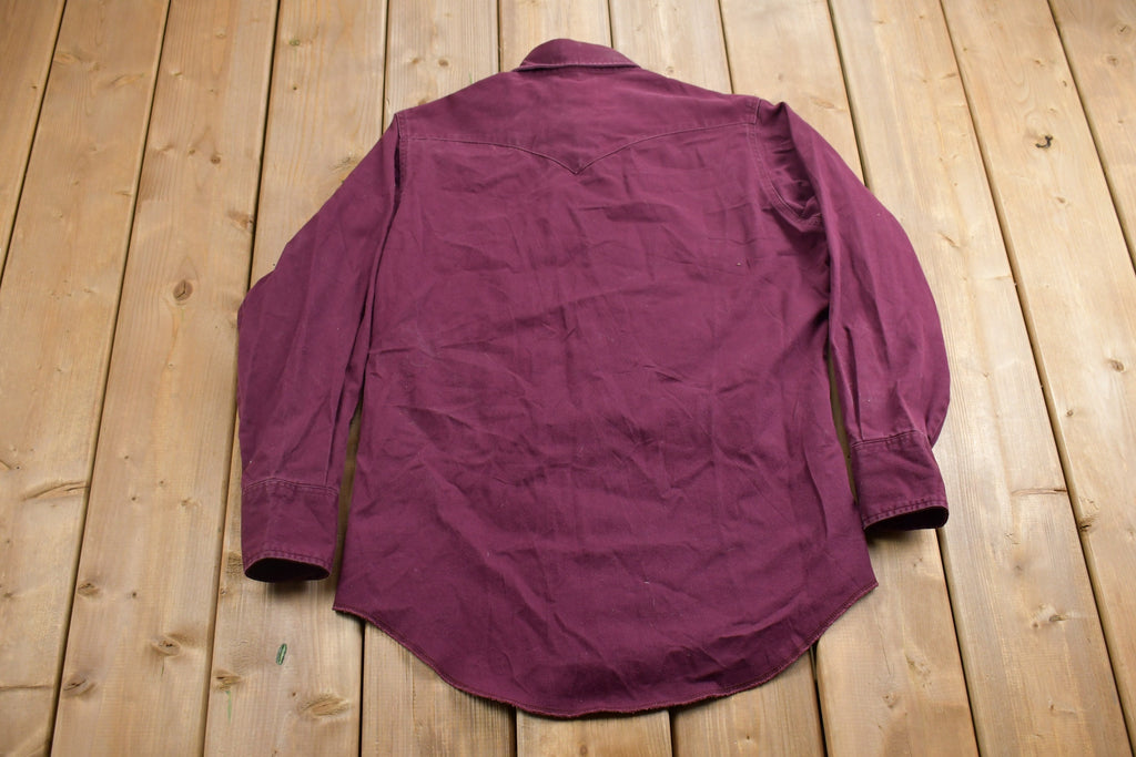 Vintage 1990s Wrangler Western Blank Button Up Shirt