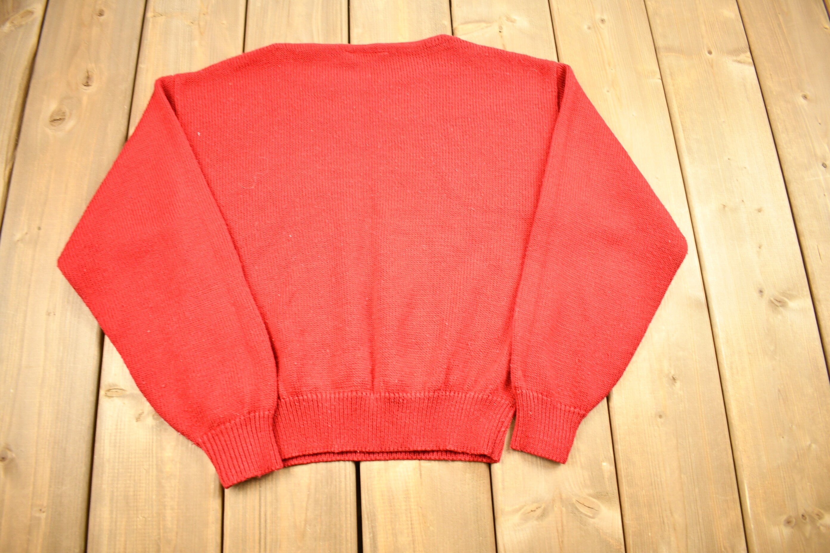 Vintage 1990s GUO For You Acrylic Knitted Crewneck Sweater