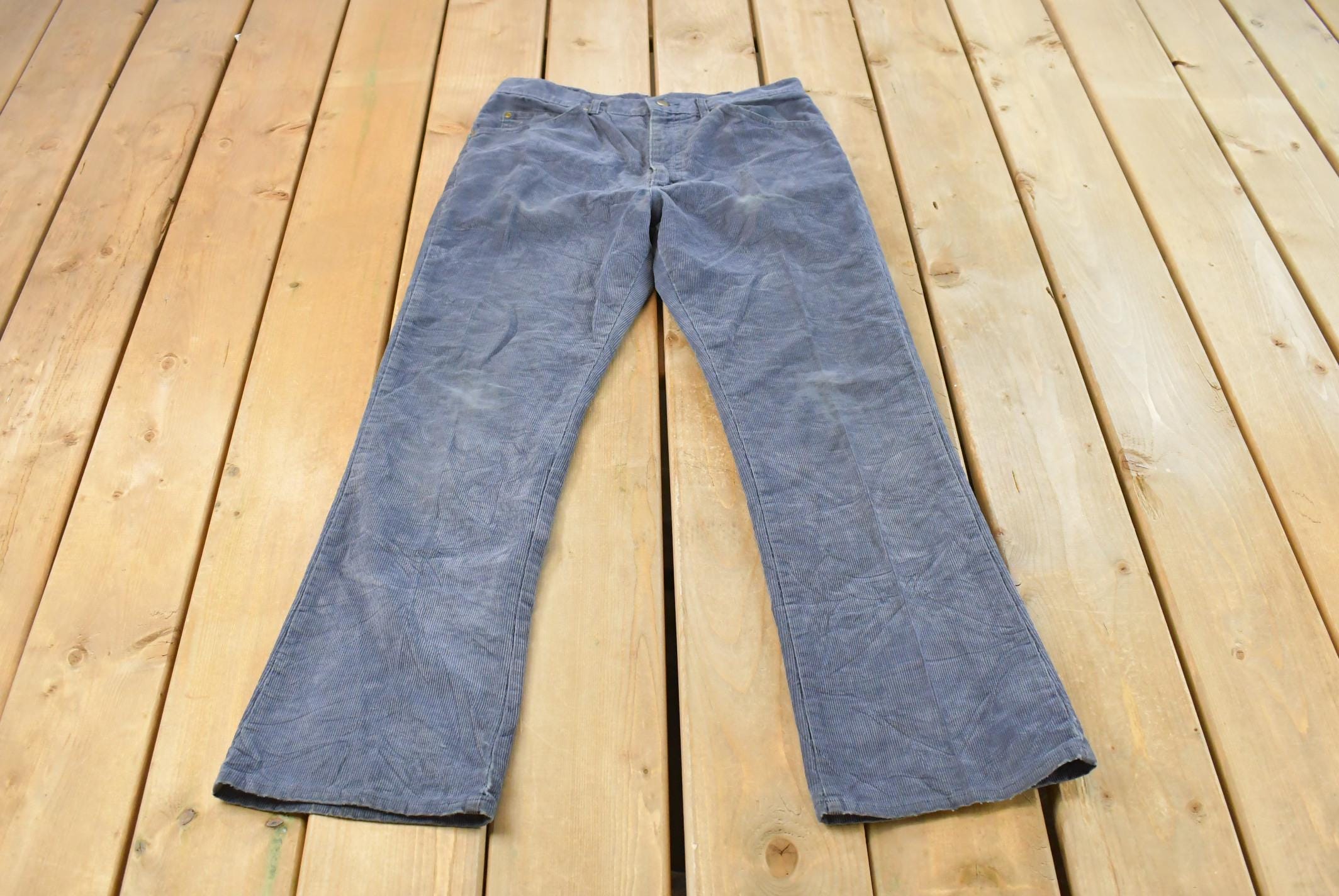 Vintage 1970s Lee Bell Bottom Corduroy Trousers Men's 31 x 30