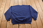 Vintage 1990s Russell Athletics Blank Navy Blue Crewneck Sweatshirt