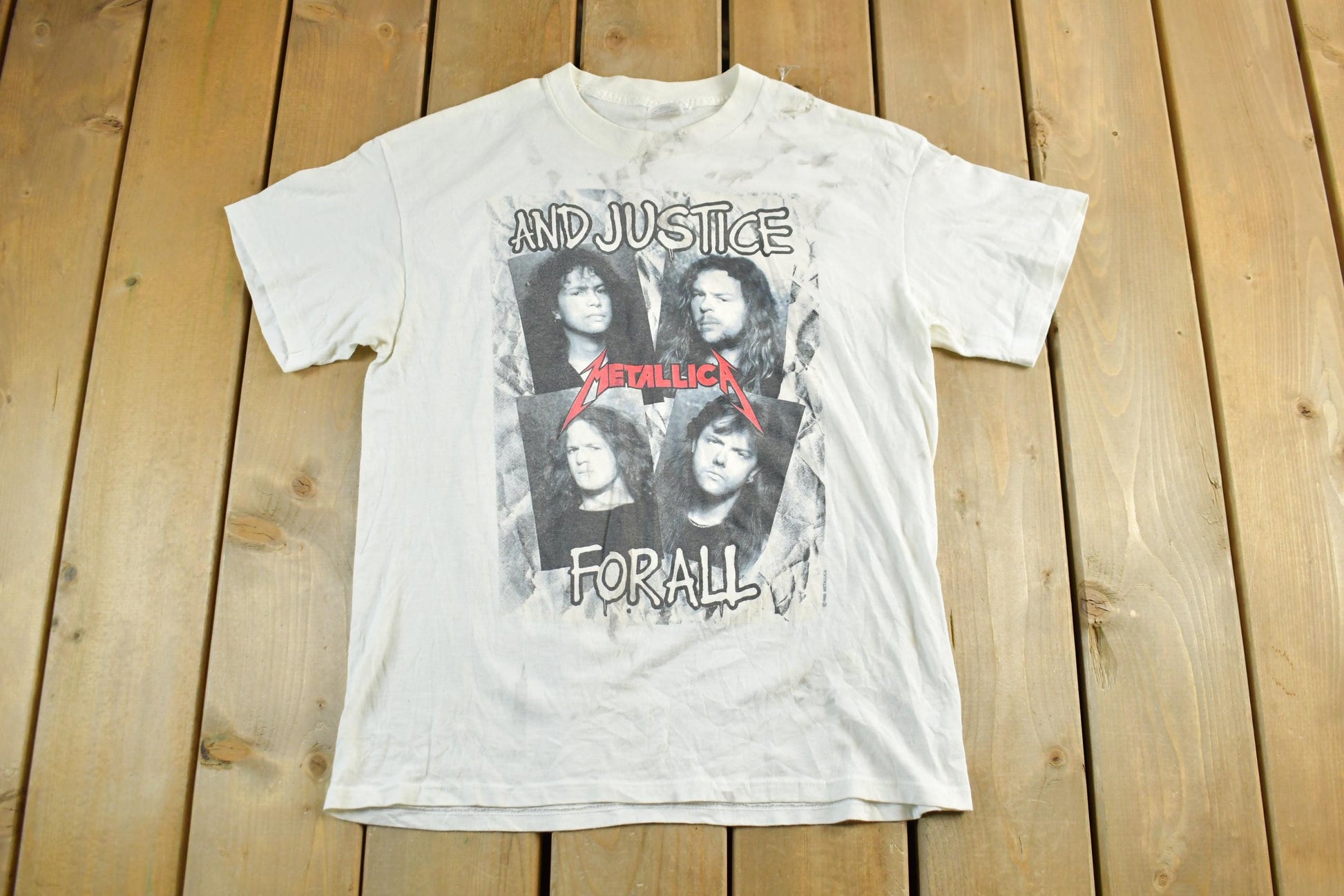 Vintage 1988 Metallica Graphic T-shirt Men's Medium / Band Tee / 80s Metallica / Distressed Thrashed / Premium Vintage