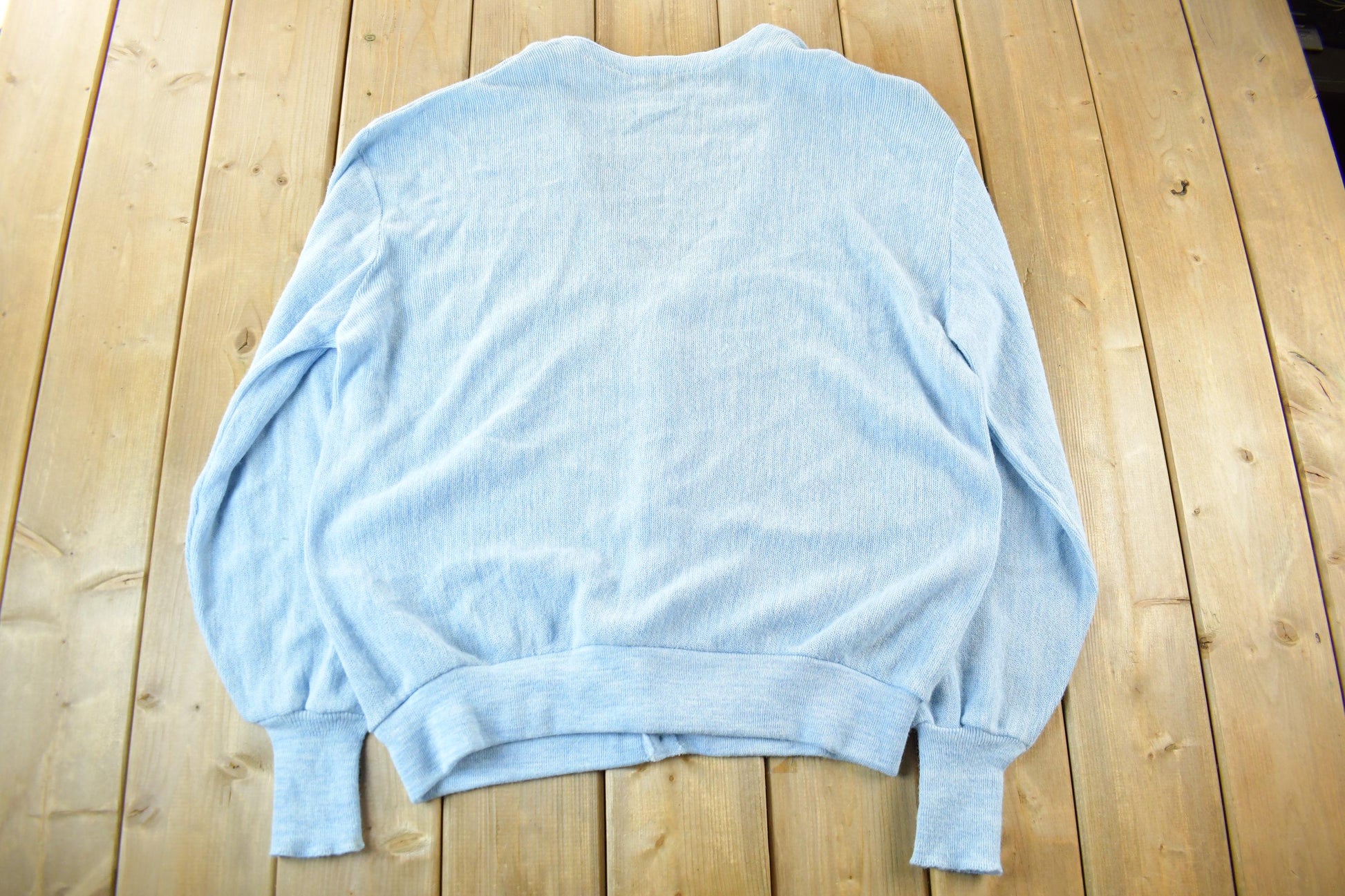 Vintage 1970s 1980s Knit Cardigan Sweater Men's 2XL  Made in USA  Vintage 80s V Neck Button Up  Preppy Knitted Top