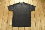 Vintage 1990 Harley Davidson Motorcycles 3D Emblem Black Jaguar Graphic T-Shirt