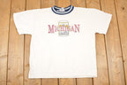 Vintage 1990s Michigan Beaches Souvenir Travel T-Shirt Men's L