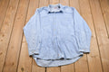 Vintage 1990s Denim Button Up Shirt  1990s Button Up  Vintage Denim  Casual Wear  Workwear  Jean Button Up