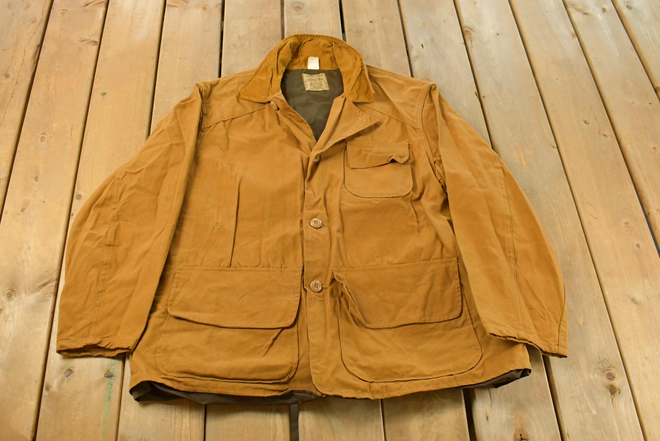 Vintage 1940s Herter's Hudson's Bay Canvas Hunting Jacket Men's XL