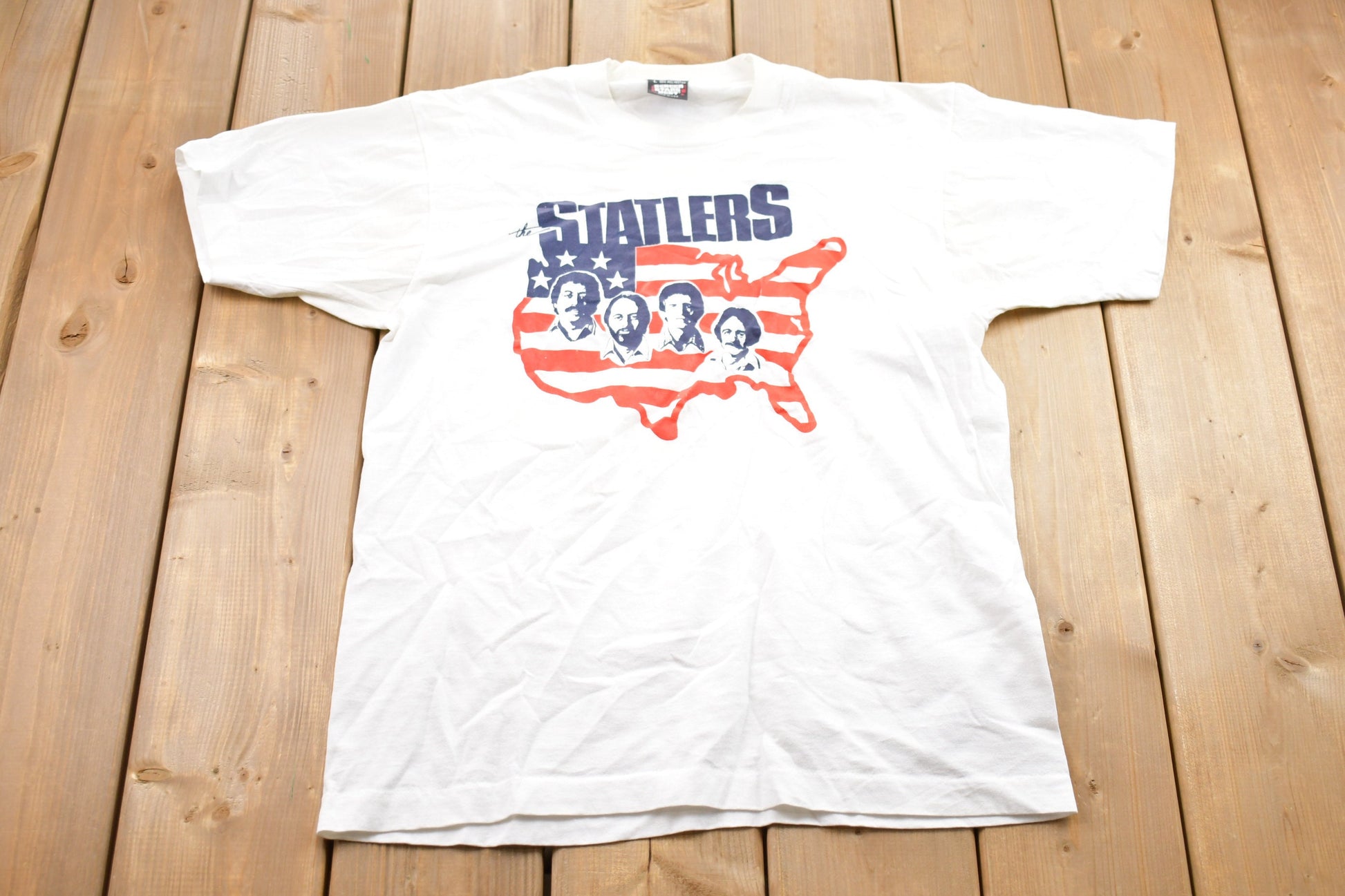 Vintage 1990s The Statler's USA T-Shirt  Band T-Shirt  Music Group  Streetwear  Retro Style  Single Stitch  Made In USA