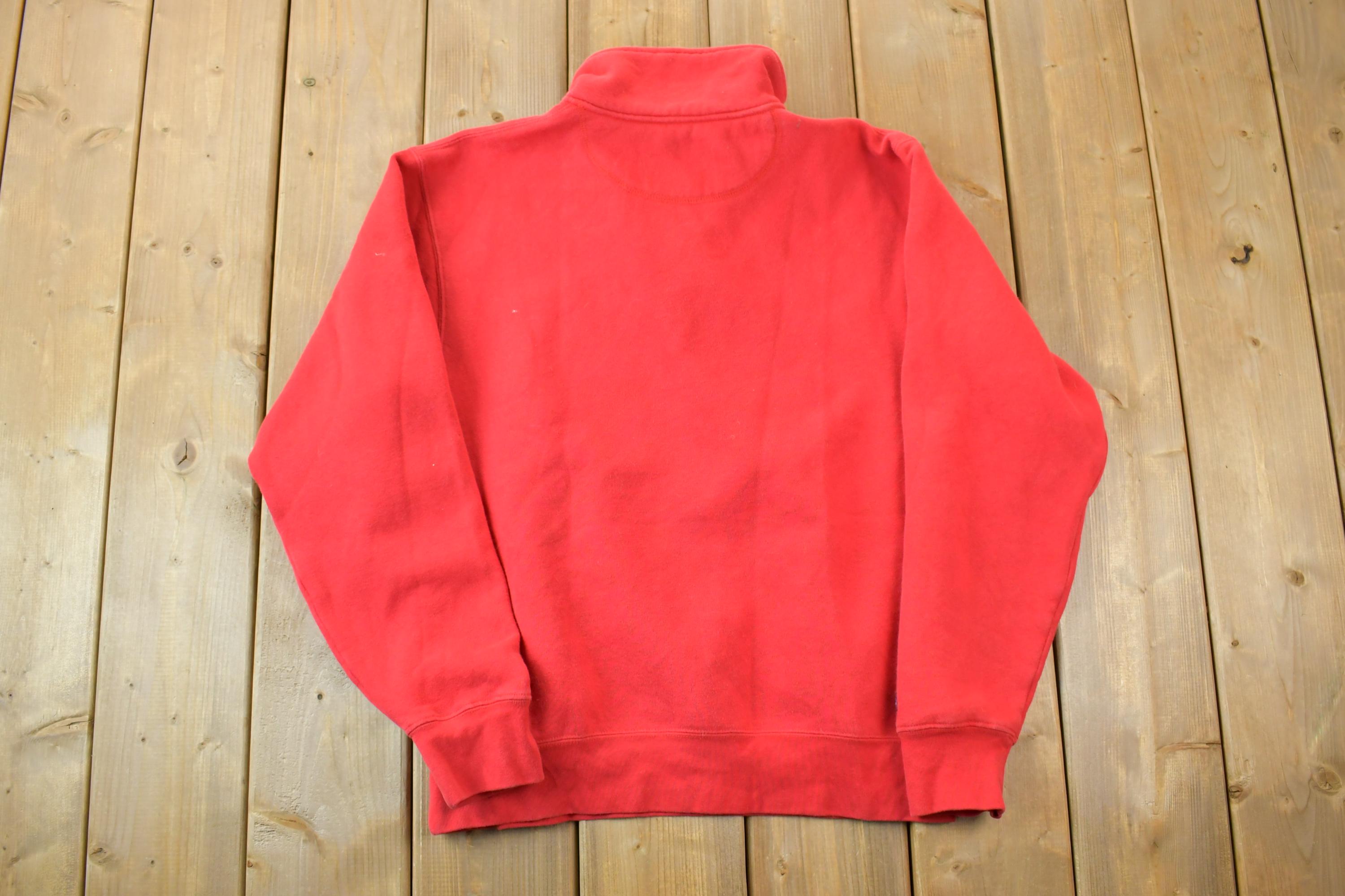 Vintage 1990s Wisconsin Jansport University Collegiate Quarter Zip Mock Neck