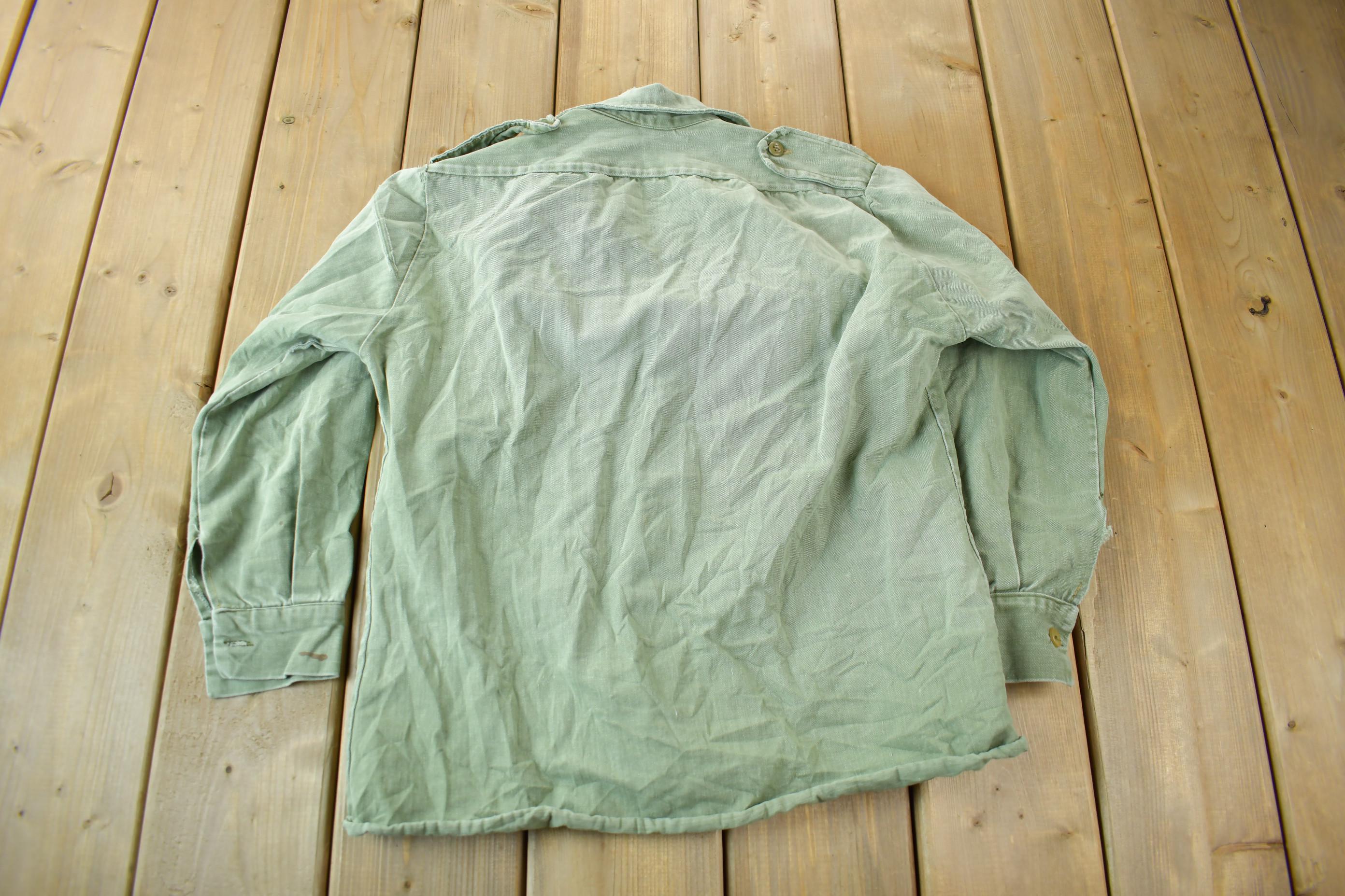 Vintage 1960s OG-107 Military Sateen Jacket /