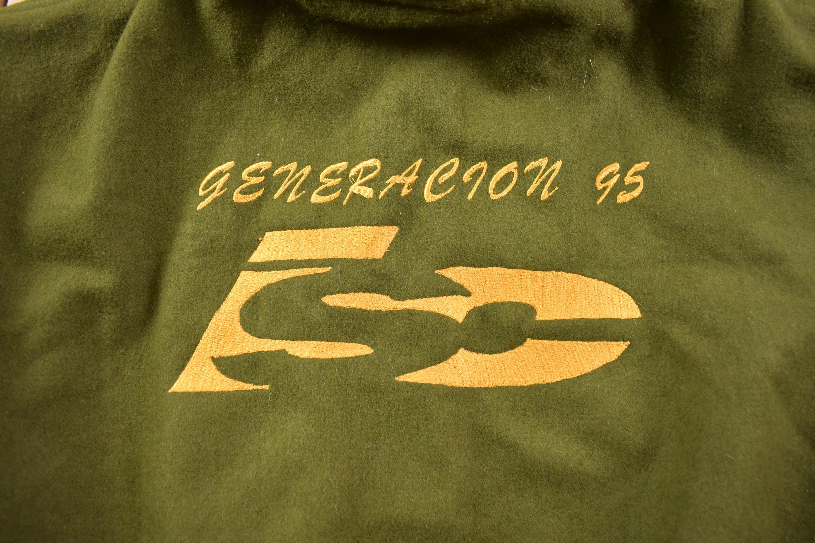 Vintage 1995 Technologico De Monterrey Generacionn 95 Embroidered Suede Letterman Jacket