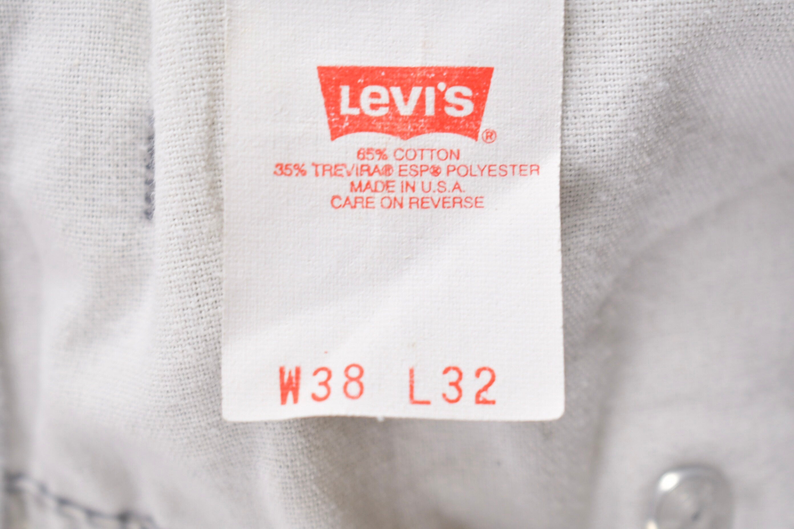 Vintage 1980s Levi's Brown Tab Jeans Size 35 x 24.5