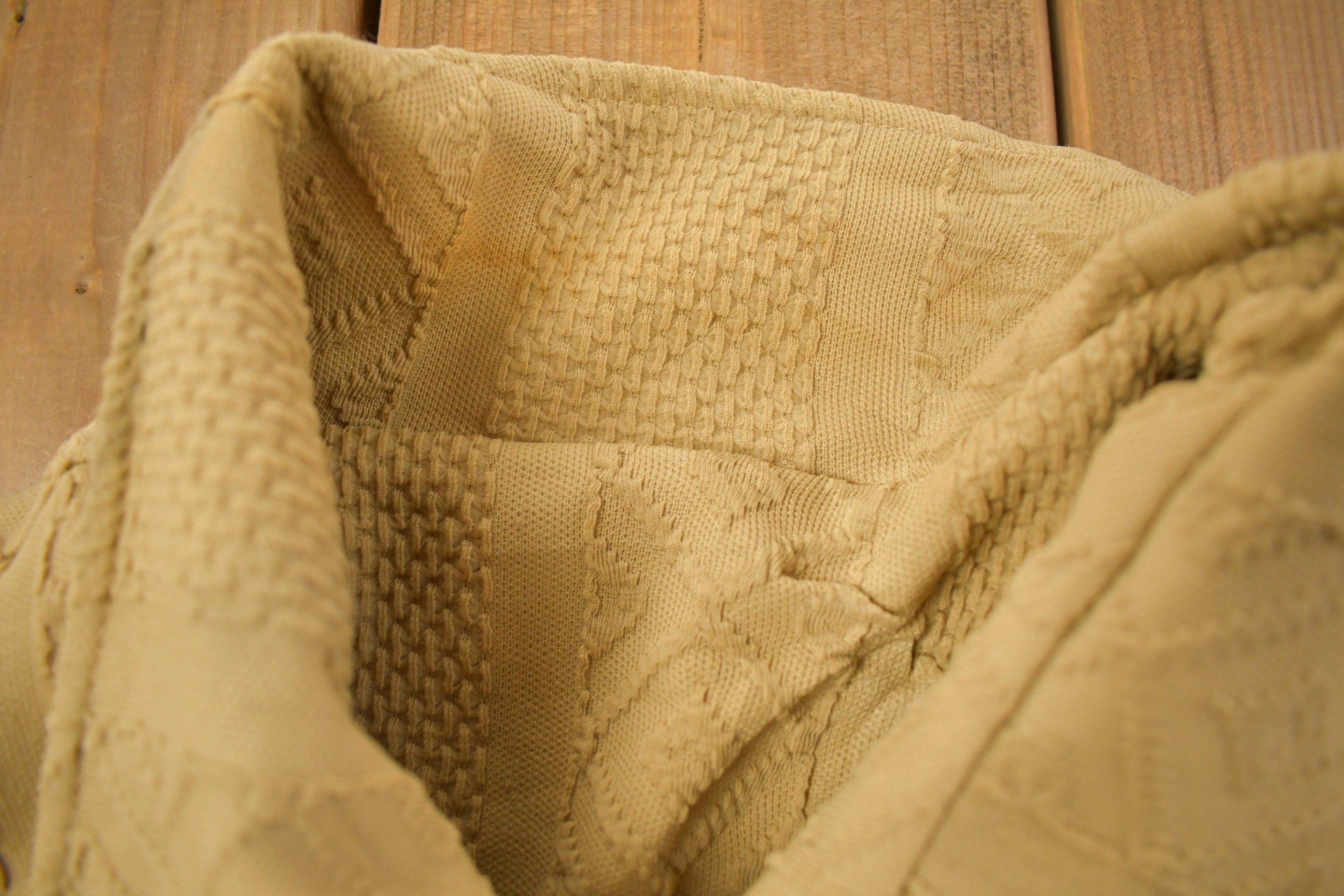 Vintage 1990s Blank Brown Button Up Shirt