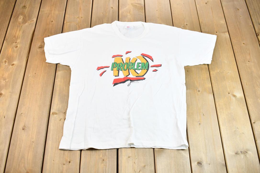Vintage 1996 Sun Island No Problem Souvenir Graphic Jamaica Vacation T-Shirt