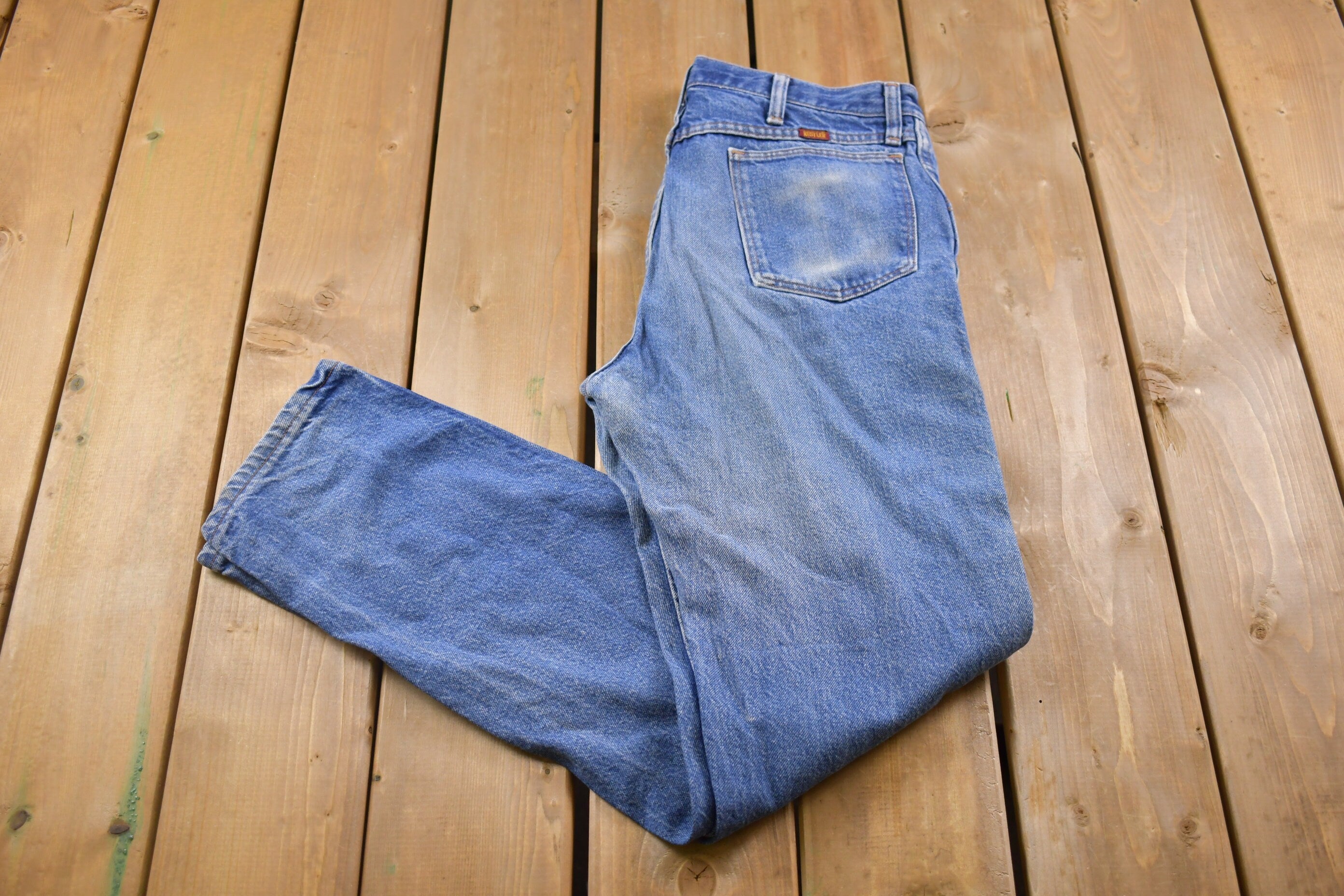 Vintage 1990's Rustler's Basic Blue Jeans 32 x 33