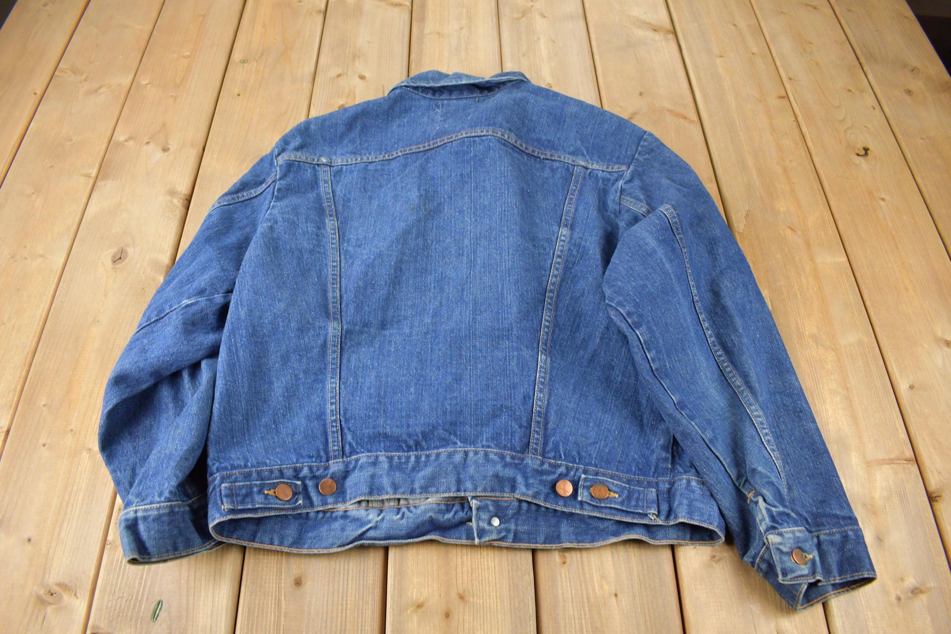 Vintage 1980s Wrangler Jean Jacket Size 46 / Made In USA / True Vintage / Wrangler Denim / Trucker Jacket