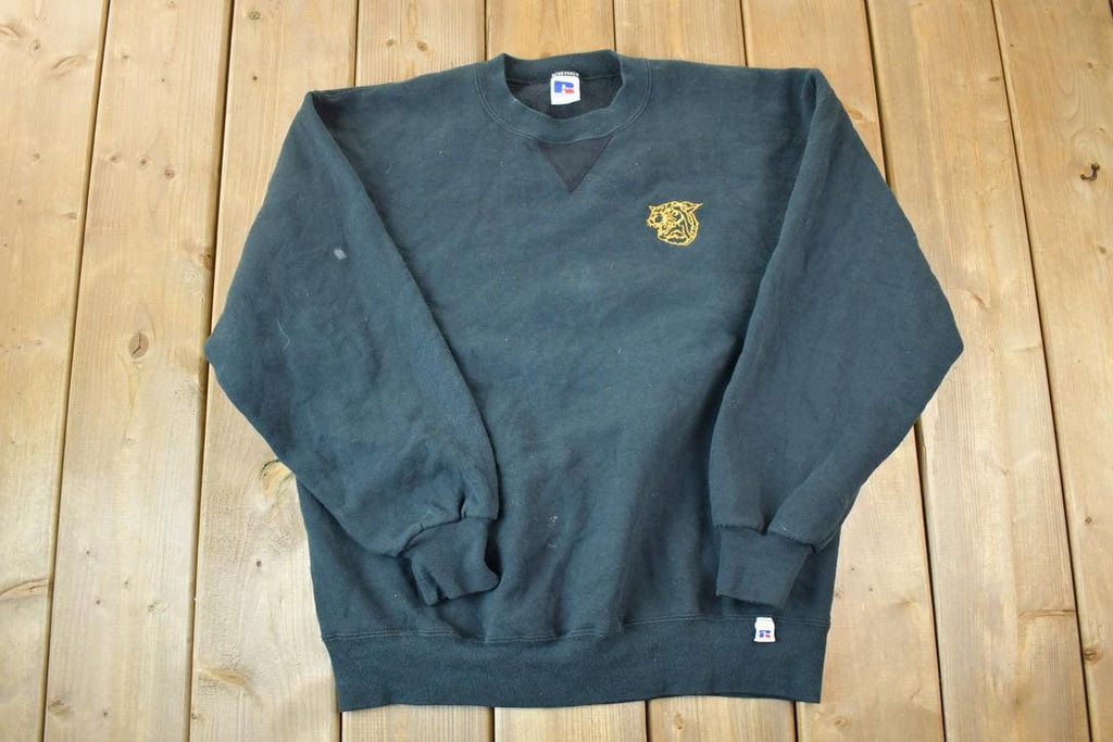Vintage 1990s Russell Tiger Head University Collegiate Crewneck