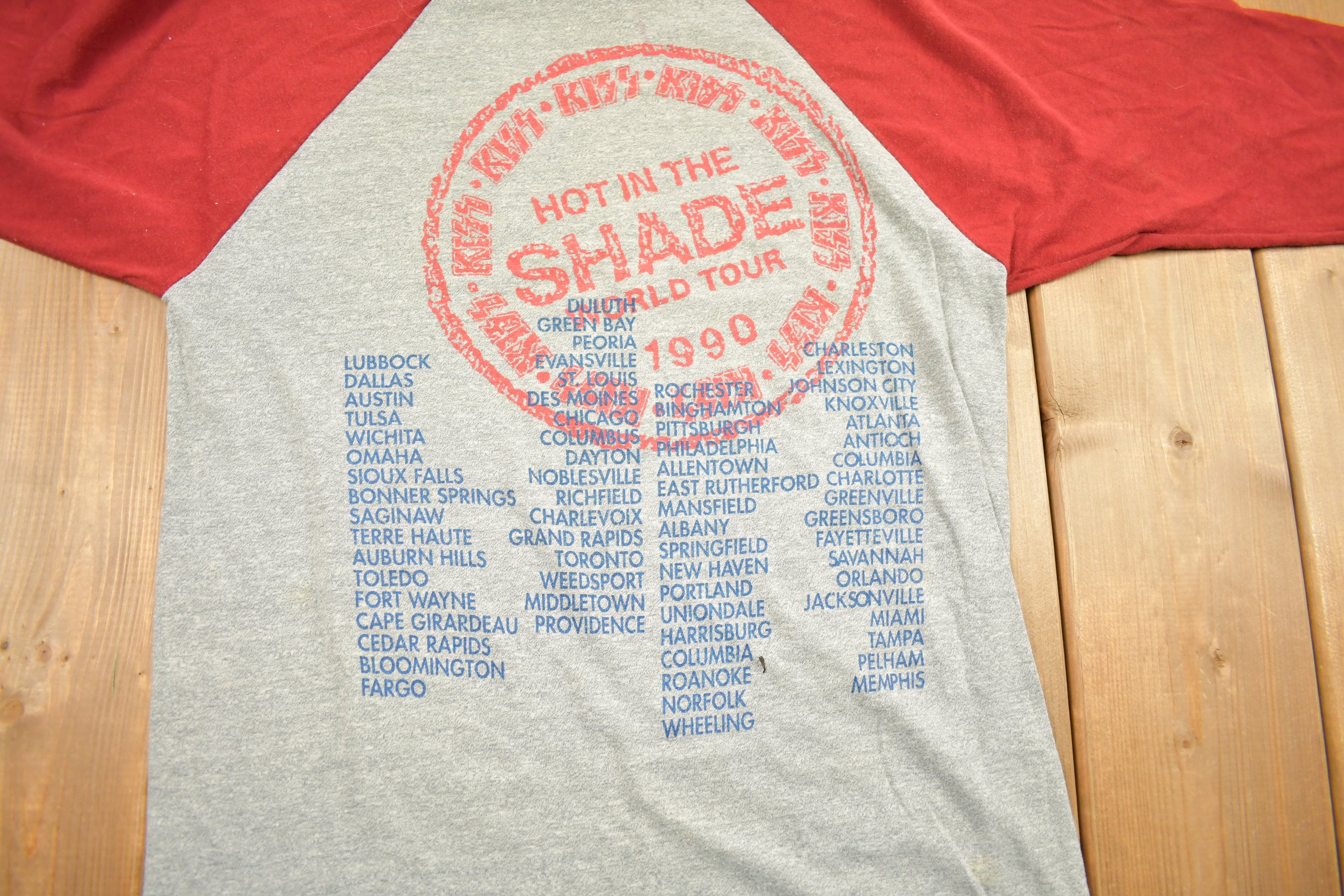 Vintage 1990 Kiss Hot In The Shade Tour T-Shirt