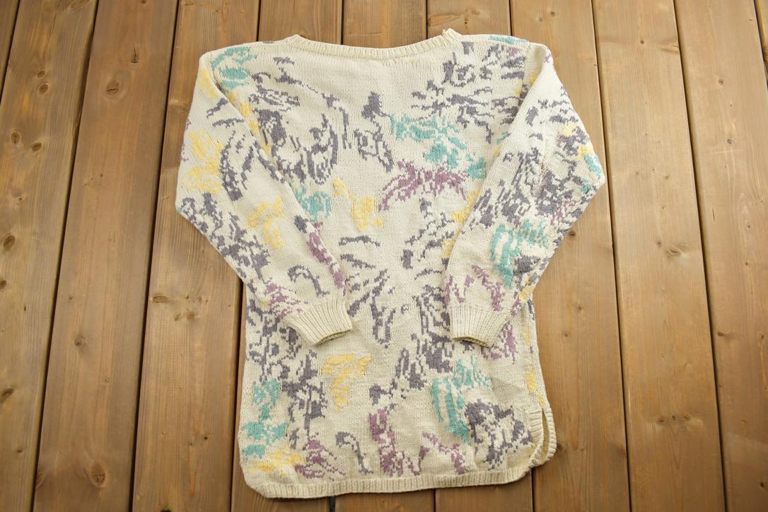 Vintage 1990s Perry Ellis Portfolio Petite Knit Crewneck Sweater