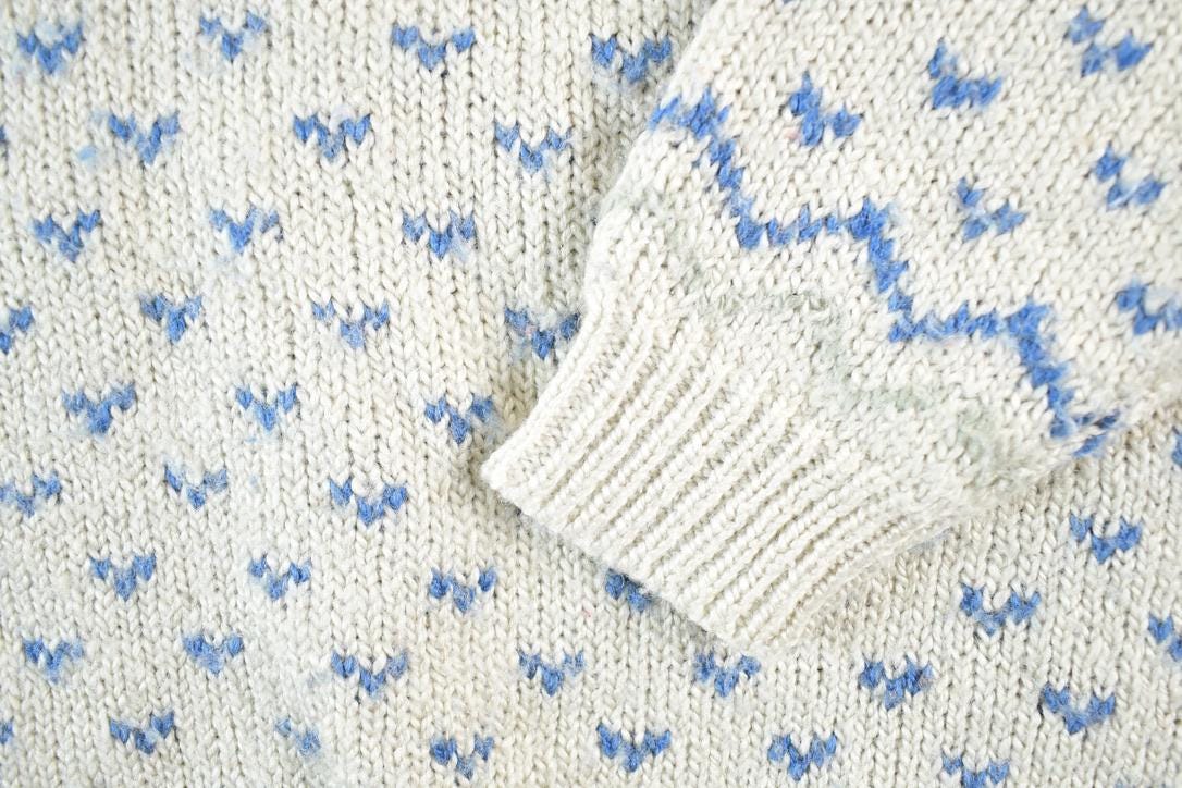 Vintage 1990s Spin 2 Knit Abstract Pattern Crewneck Sweater Womens Large