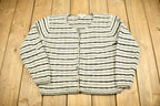 Vintage 1990s Reba Rose Knitted Striped Cardigan Sweater