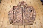 Vintage 1990s Tree Camo Fleece Graphic Hoodie Size Small