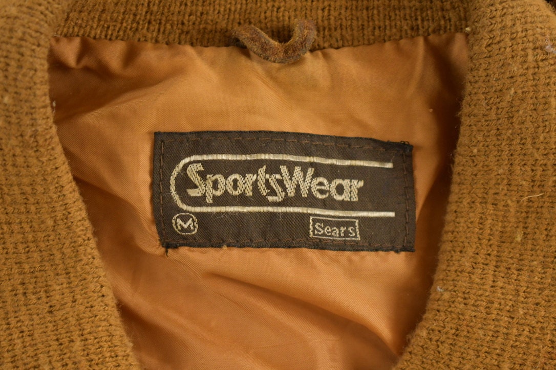 Vintage 1970s SportsWear Suede Jacket / Zip Up / Sears Jacket / Collared / Streetwear / Suede Jacket / Vintage Suede Jacket