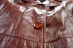 Vintage 1980s Burgundy Leather Jacket