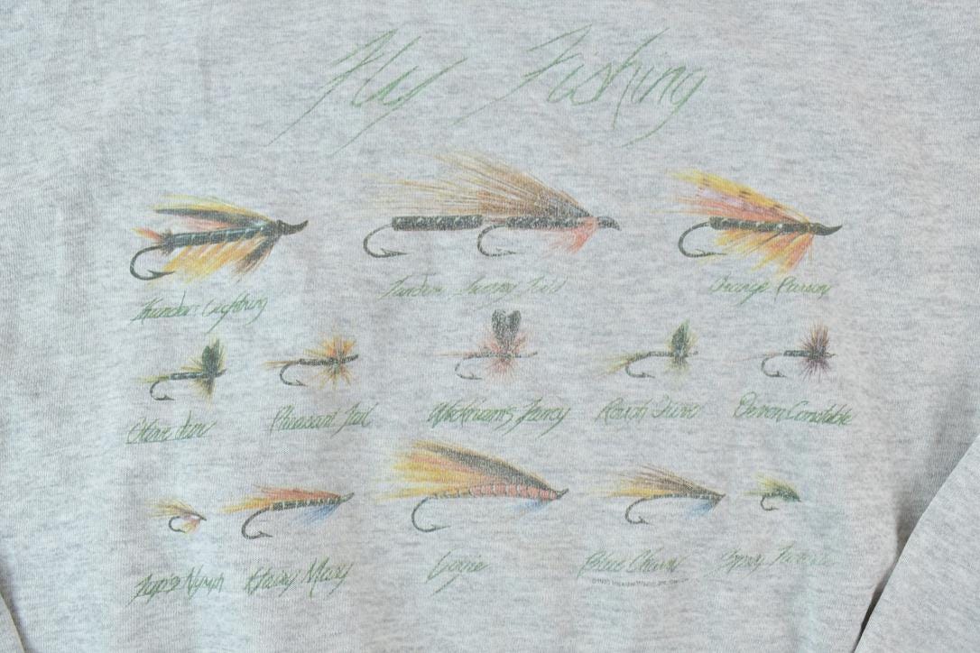 Vintage 1990s Fly Fishing Lewer Outdoorsman Crewneck Sweatshirt