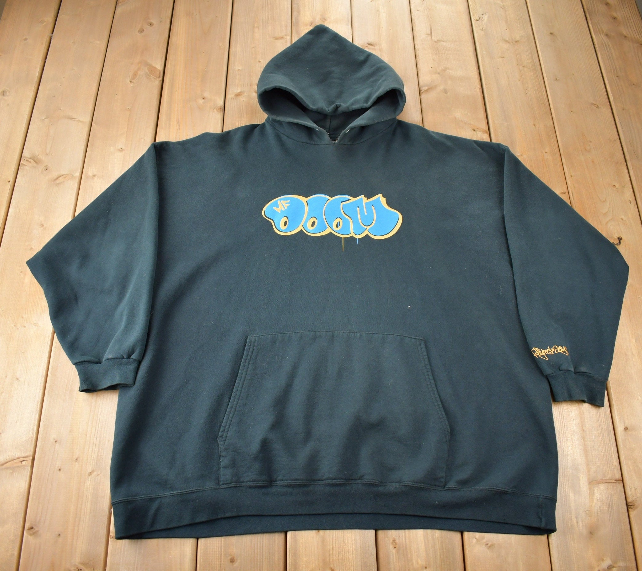 Vintage 2004 MF Doom Mm..Food Rhymesayers Throw Hoodie Size 3XL