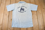 Vintage 1980s Blue Comet M.C. Skippack Quarter Button Polo Shirt Size Small
